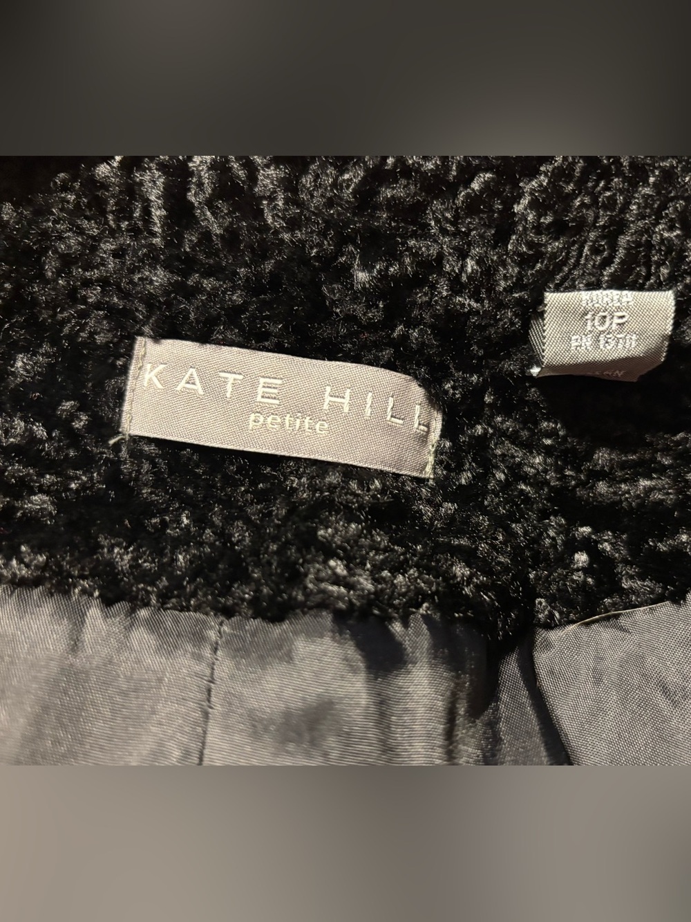 Kate Hill Black Faux-Fur Petite Jacket - Picture 3 of 13